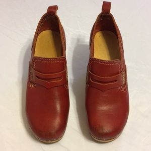 Swedish Hasbeens Red Heeled Loafer